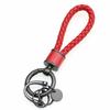 Rockyu Keychain, Men's, Women's, Braided Leather, Car Key Ring, Simple, Stylish, Lightweight, Durable, Gift,