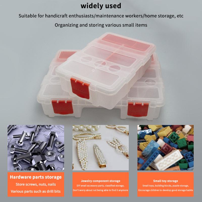 Multi-Grid Portable Plastic Parts Toolbox Combination Screw Storage Box Metal Parts Hardware Tool Screwdriver Tool Box