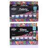 12 X 25ml Heavy Body Colors Rich Pigments Glass Paint Set for Painting Canvas Crafts