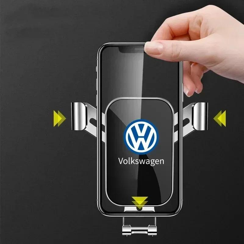Car Phone Holder Car Air Vent Clip Mount Mobile Phone Holder For Volkswagen VW Golf 6 7 8 Touareg Passat Polo Jetta MK4 B6 GTI zj5