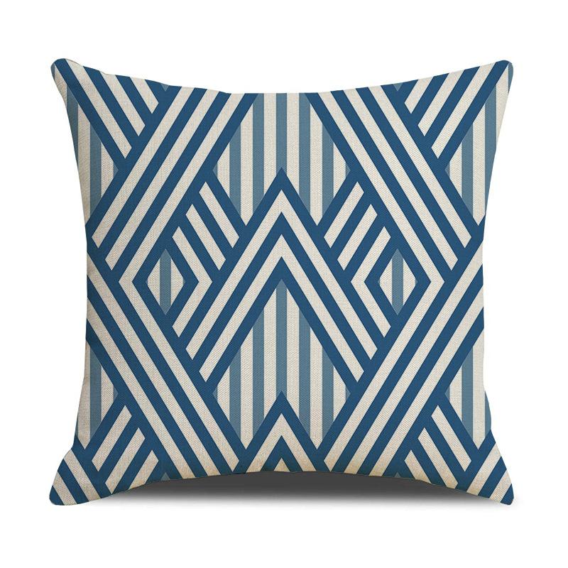 Nordisches Geometrisches Mandala Leinen Kissenbezug Digitaldruck Auto Sofa Bett Kissen Kissenbezug Zuhause