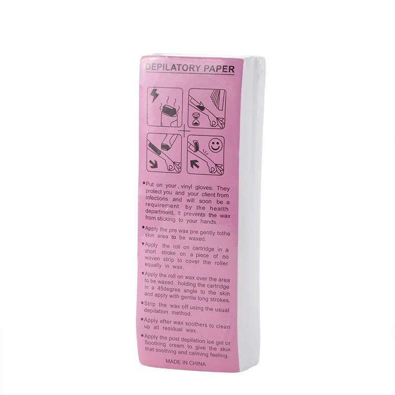 100pcs Women Men Hair Removal Wax Paper Nonwoven High Quality Body Leg Arm Hair Removal Epilator Wax Strip Paper Roll