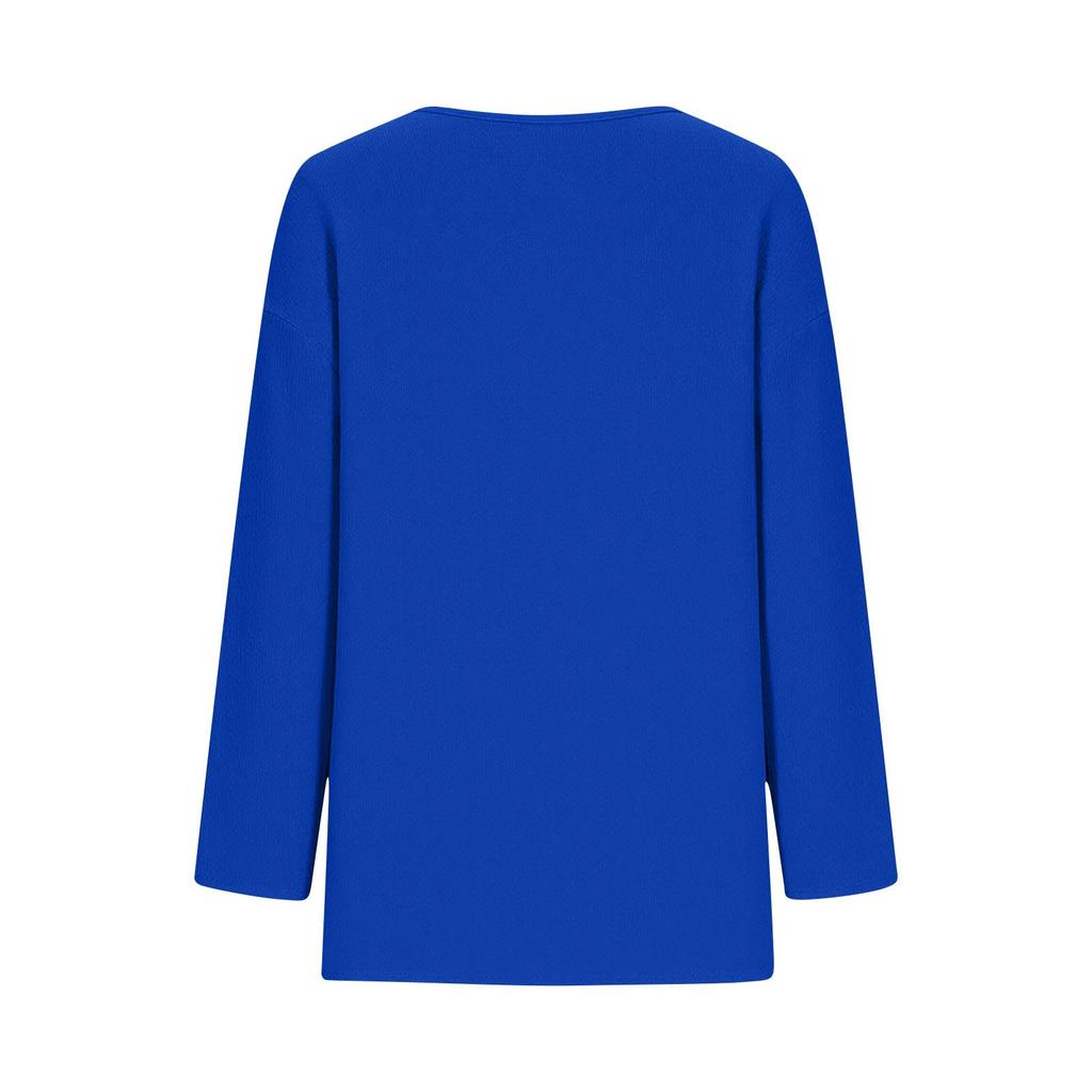 Women Long Sleeve Cotton Shirts Casual Button Loose Tops
