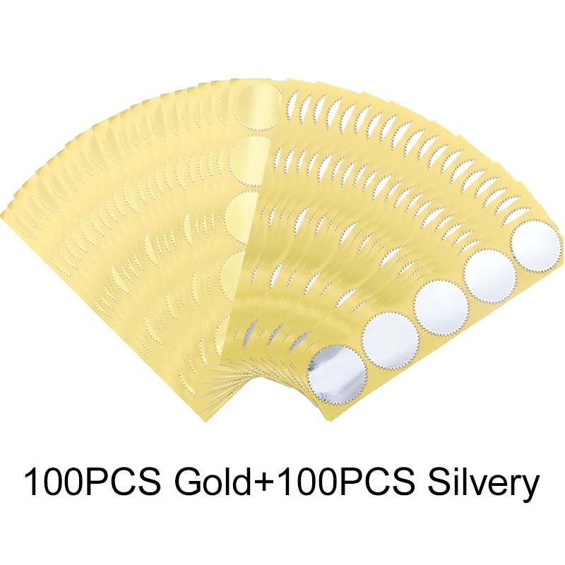 200 Stück Goldene Silberne Runde Zahnrad Aufkleber Selbstklebend 45mm Größe Präge Stempel Requisite Geschenkverpackung Umschlag Karten Dekoration ZYF