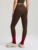 Damen Hochdehnbare Nahtlose Yoga-Hose - Samt, Po-Lifting, mit Taschen