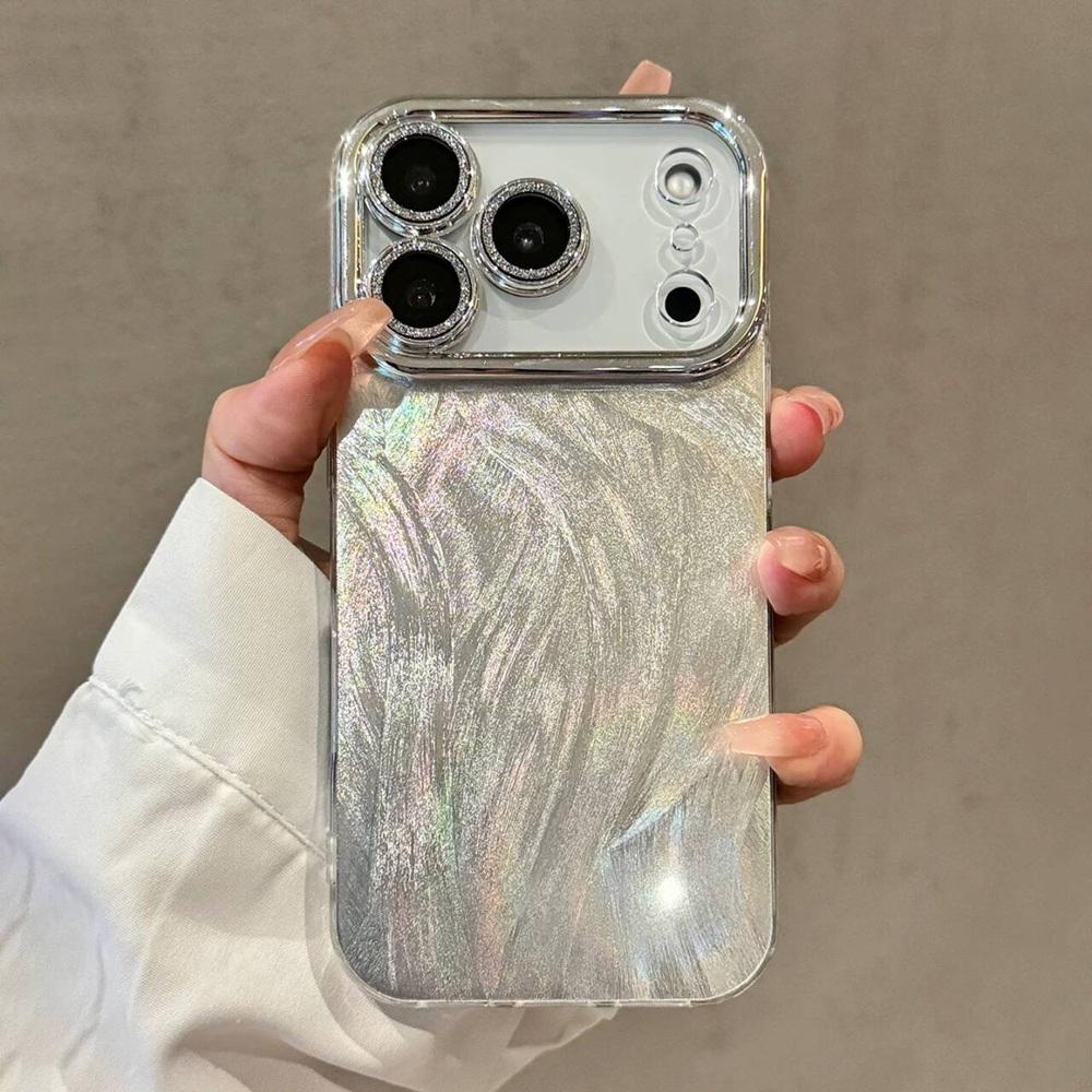 

Розкішний блискучий лазерний чохол для телефону iPhone 17 Air 16 15 14 13 12 11 Pro Max Plus Захист камери Ударостійкий бампер Задня кришка For iPhone 17 Pro