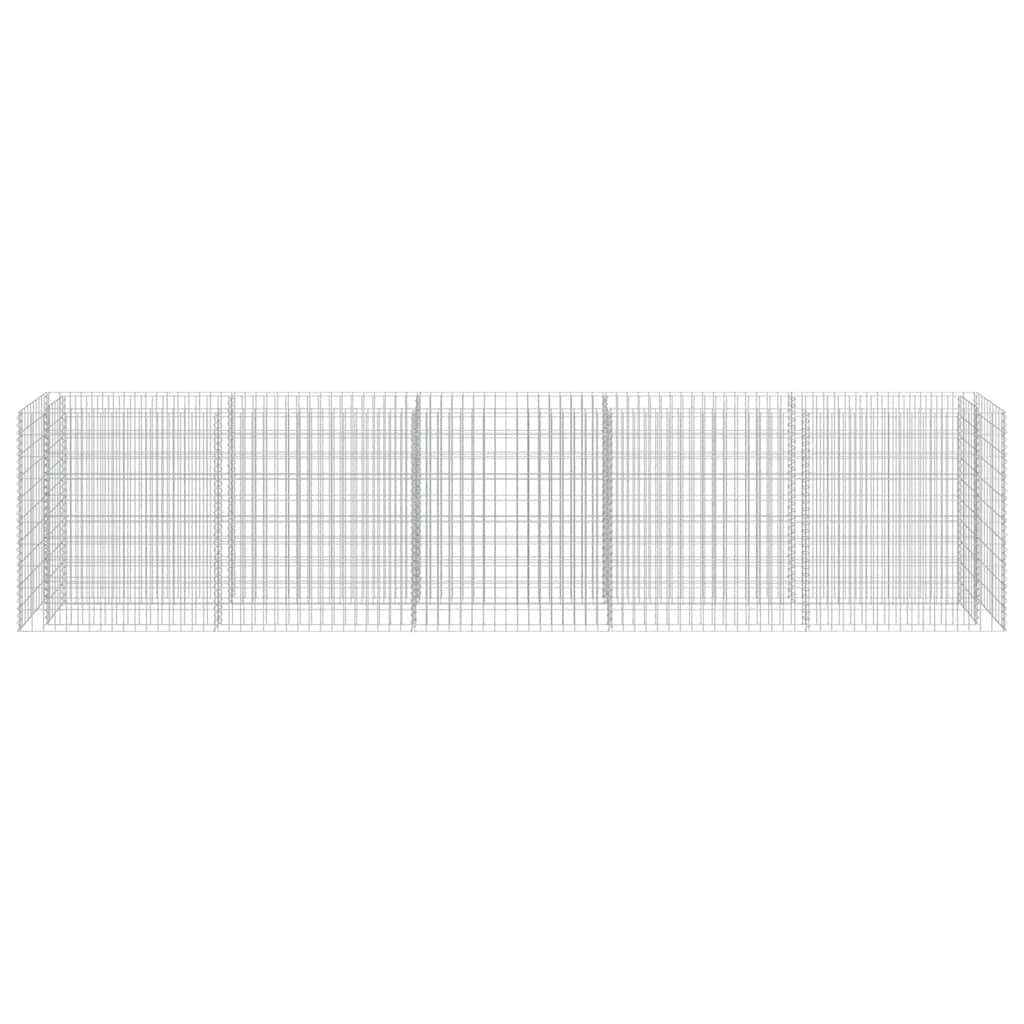 Vidaxl Raised Gabion Planter, Galvanized Steel, 450X50X100 Cm
