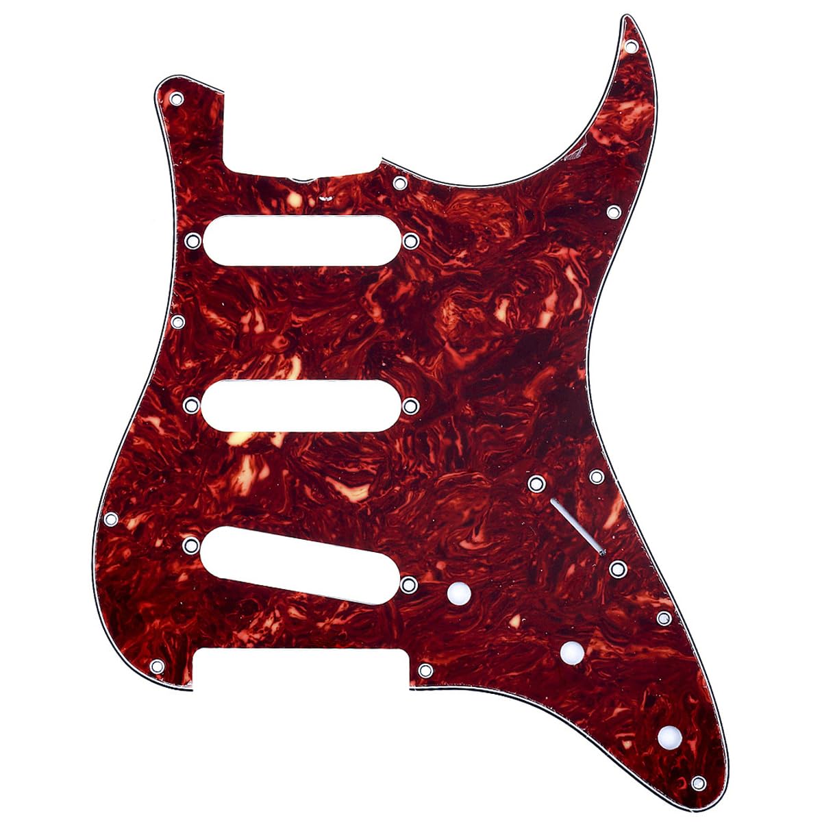

Musiclily Pro Stratocaster Pickguard Сделано в Японии для гитары Fender Japan Strat Electric Brown Tortoiseshell 4P 62 с 11 отверстиями,