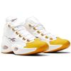 Reebok Question 'Yellow Toe' Mid top Basketball Shoes Unisex White Yellow FX4278