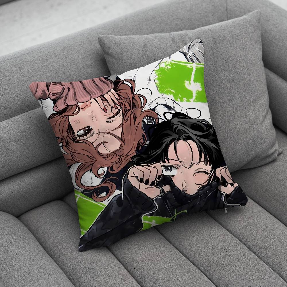 Aya Oosawa and Mitsuki Koga Pillow Case For Home Bedroom Car Office Decoration Living Room Sofa Cushion Cover Suitable
