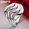 Šperky z hladkého prsteňa 925 Sterling Silver so štyrmi radmi