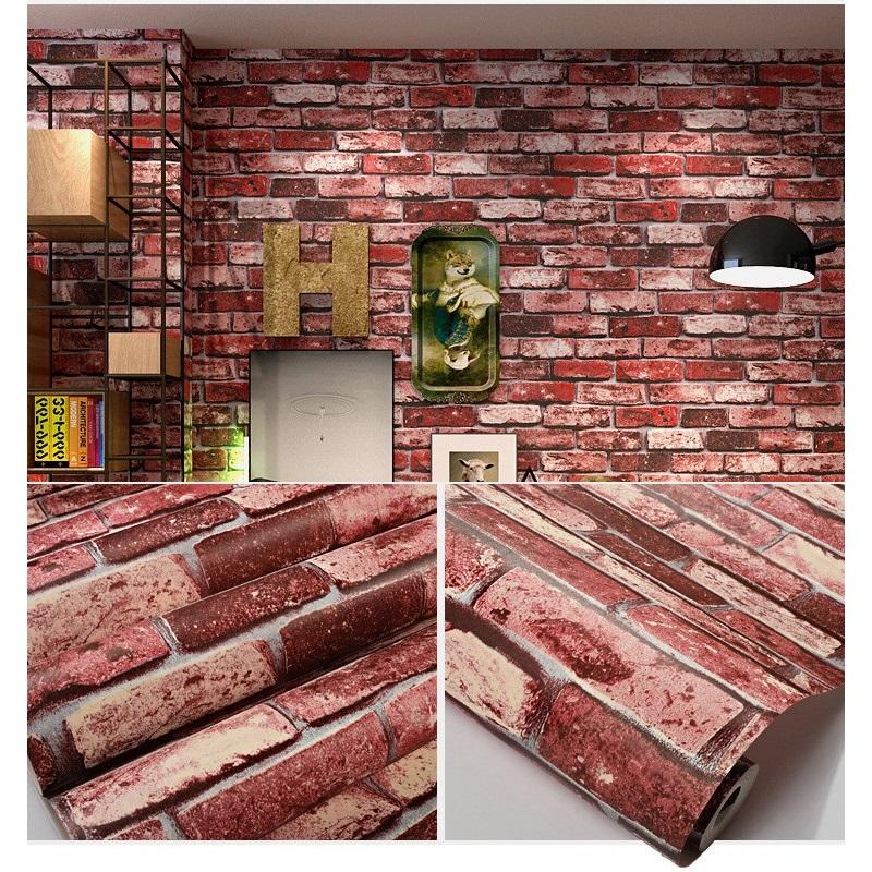 Retro Nostalgic Imitation Brick Pattern Brick Brick Wallpaper Cafe Bar Restaurant Culture Wallpaper
