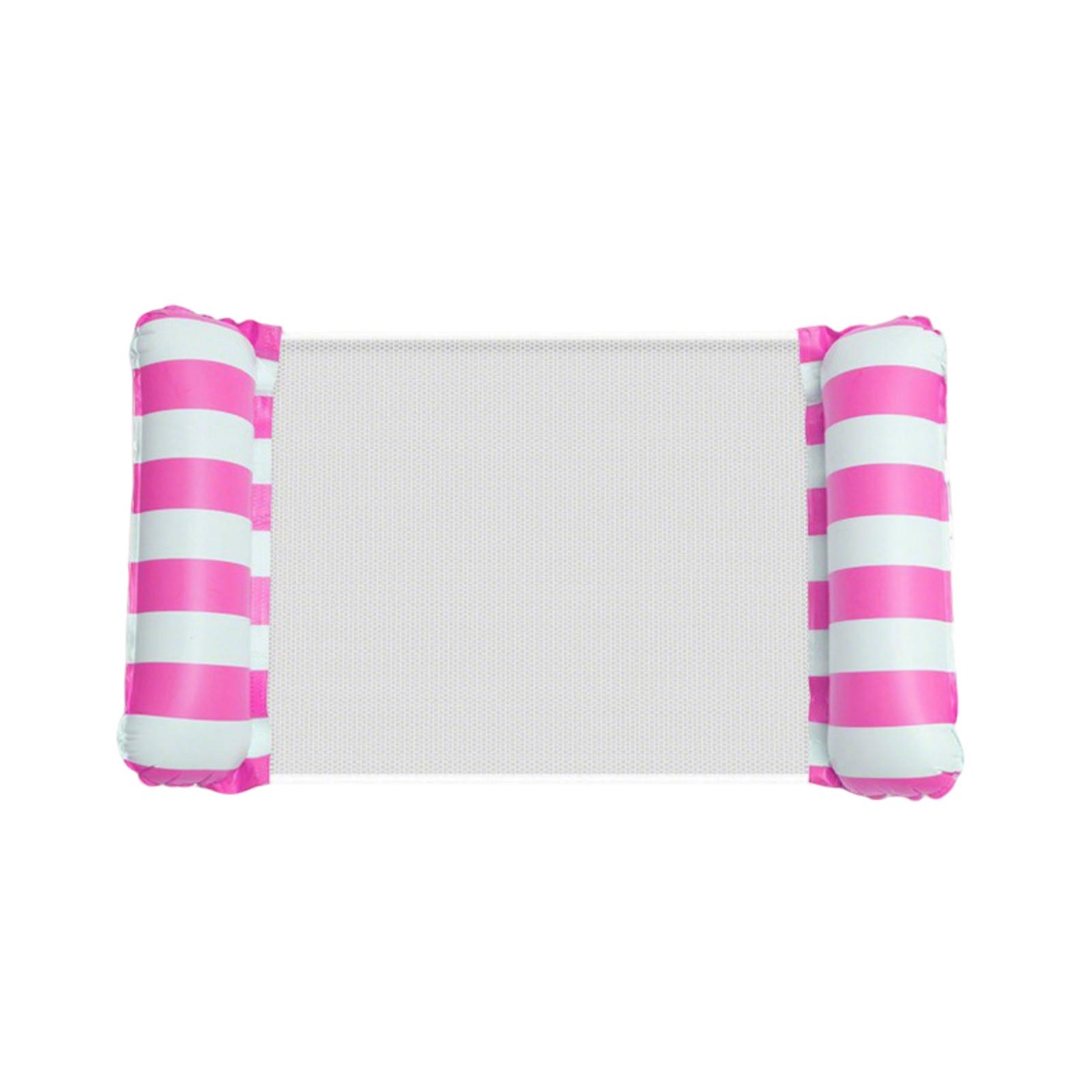Hollow And Breathable Swimming Pool Inflatable Float, Foldable Striped Floating Bed, Inflatable Swimming Pool One Size