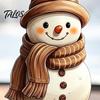 Unique Christmas Tree Ornament Cute Snowman Acrylic Pendant, 2D Flat Car Rearview Mirror Hanging Customized Accessory Decoration with Keychain