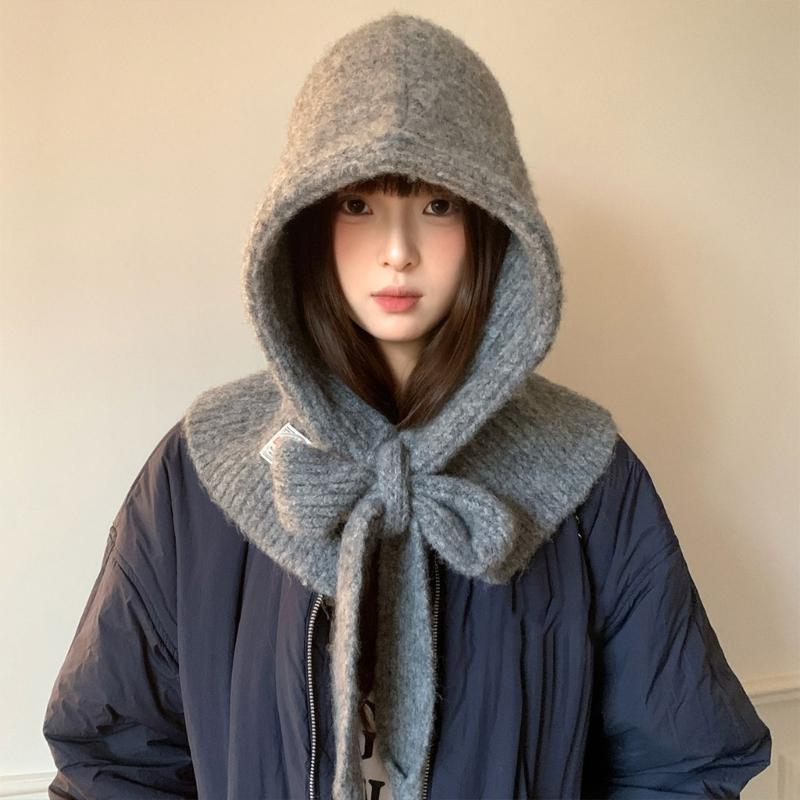 Wool Blend Balaclava Neck Warmer Scarf Hat For Cold Weather Winter Warmth Unisex Design For Outdoor Sport Activity