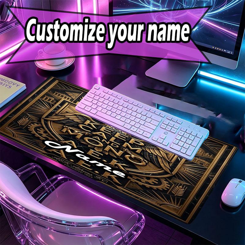 Custom Name Personalized AEK Athens FC Pattern Mousepad, Laptop PC Desk Mat, Decorative Desk Mat for Home Keyboard Pad Gift