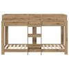 Bunk Bed for Kids Artisan Oak Finish 75 x 190 cm Particleboard