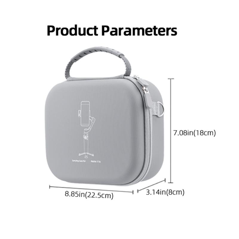 Protective Carrying Case for Mobile 7/7P Handheld Stabilizers with Soft Lining and Mesh Pocket for Accessories