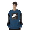 Nike Air Crew Fleece Lässiger Rundhals-Pullover Colorblock Langarm-Sweatshirt Herren-Sweatshirt Blau 928636-474