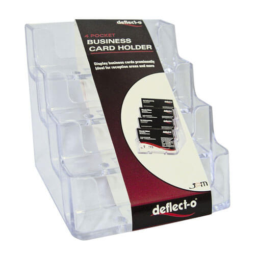 Deflecto Business Card Holder (4 Pockets)
