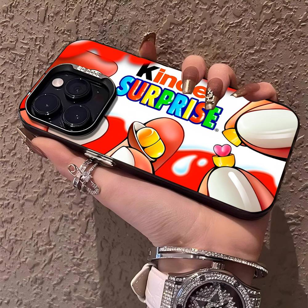 Trolly Egg KINDER JOY Surprise Phone Case For IPhone 17 16 15 14 13 12 11 Pro MAX Matte Shockproof Back Anti Fall Matte Cover