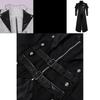 Retro Long Woolen Coat With Split Design For Stage Plays And Fashion Shoots