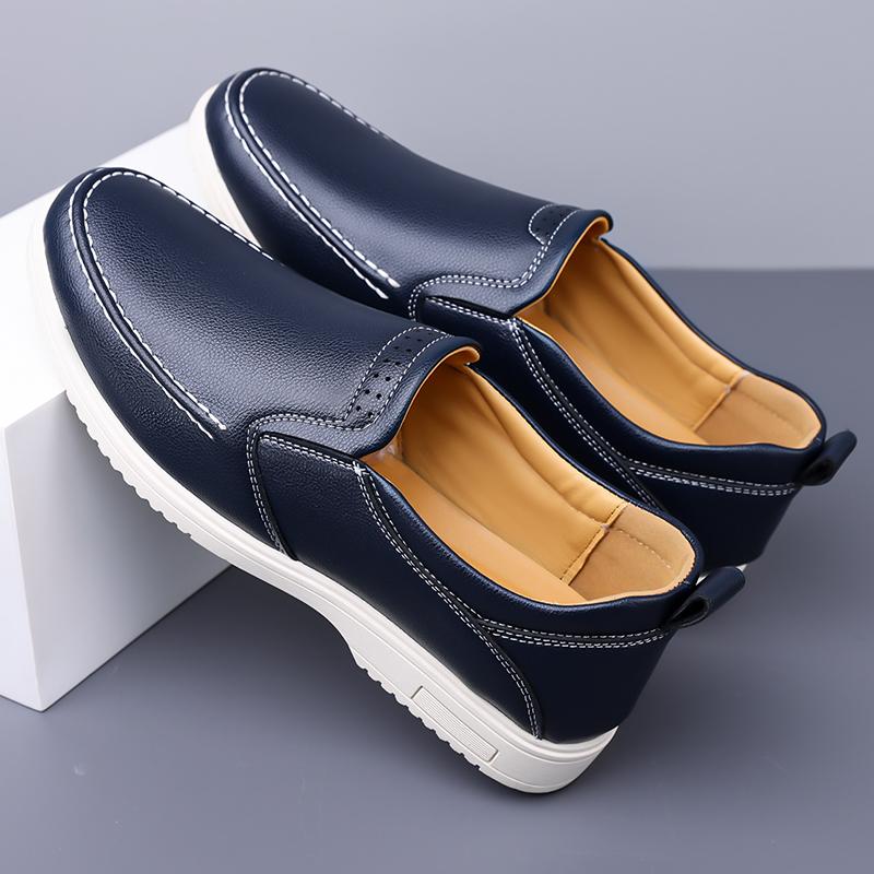 Men's High Quality Genuine Leather Loafers Handmade Men Shoes Moccasins Walking Men Flats Casual Male Work Shoes Homme Zapatos