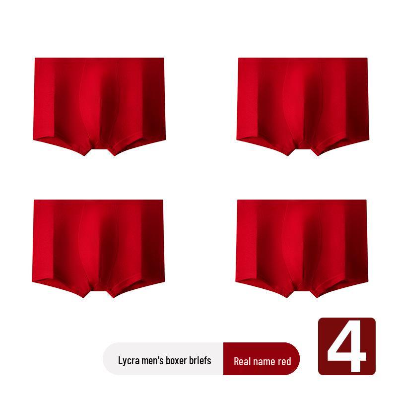 Cuecas Descartáveis de Algodão Unissex, Boxer Vermelho para Viagem, Esterilizado por Feixe de Elétrons, Embalado Individualmente