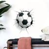 3D Breaking Through Wall Soccer Football Toilet Sticker Self-Adhesive Waterproof Removable Bathroom Home Decor Art