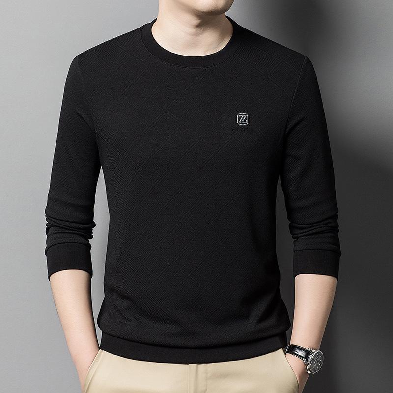 Осенний новый мужской свитер с длинными рукавами и круглым вырезом — фото 4