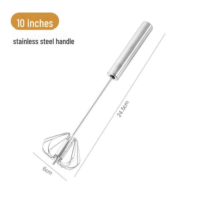 

Полуавтоматический венчик для взбивания яиц из нержавеющей стали для взбивания сливок и выпечки 10 inch, stainless steel handle