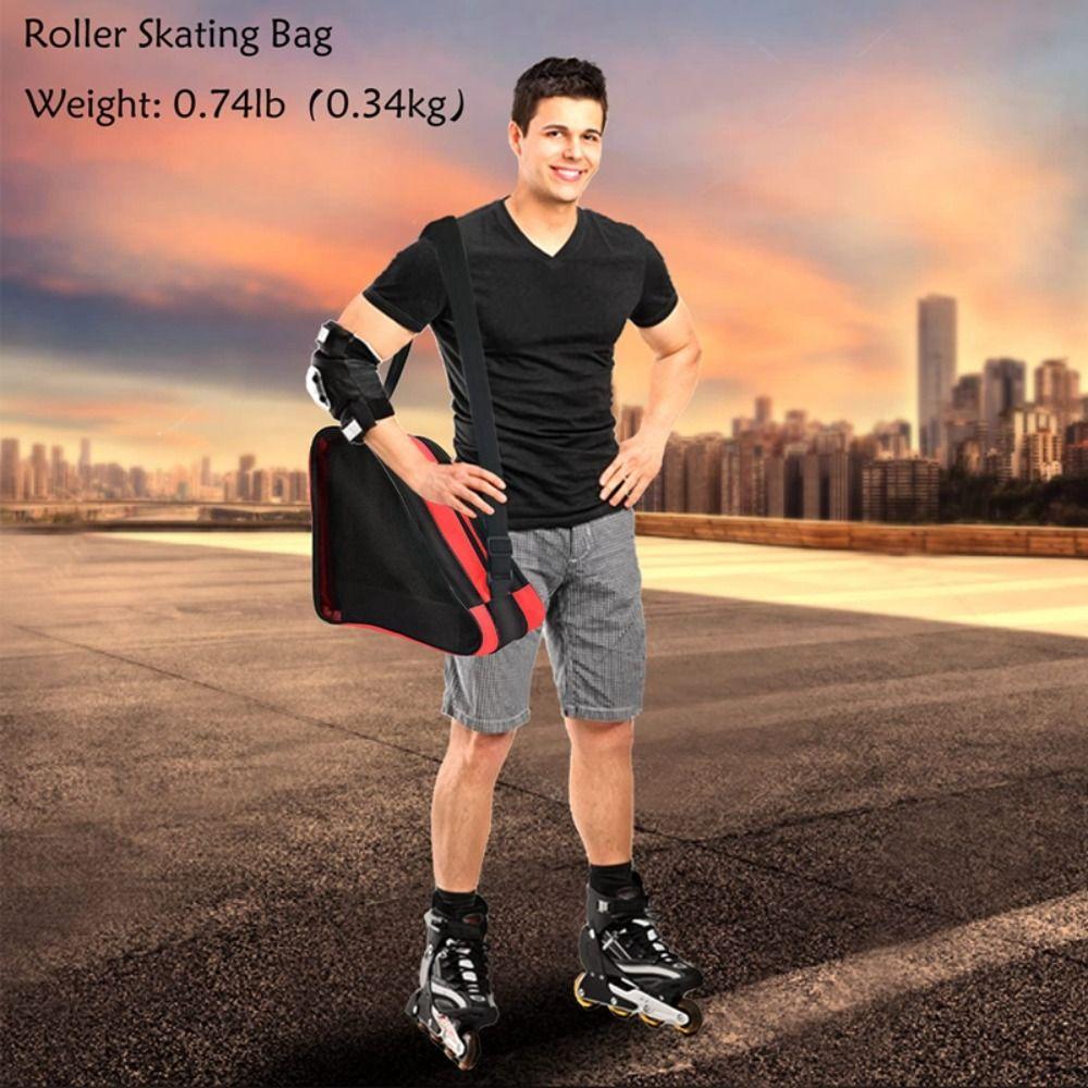 Oxford Cloth Roller Skates Bag Large Capacity Ice Skating Pouch Skating Shoes Bag  Outdoor Sports