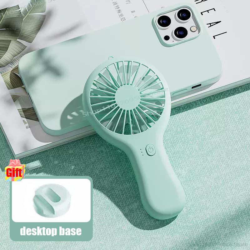 Creative Mini Handheld Small Fan USB Charging Portable 3 Speed High Wind Desktop Office Travel Pocket Fan Student Quiet Chroma