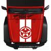 X294 Totenkopf-Aufkleber für Jeep Wrangler Haube und Motorhaube