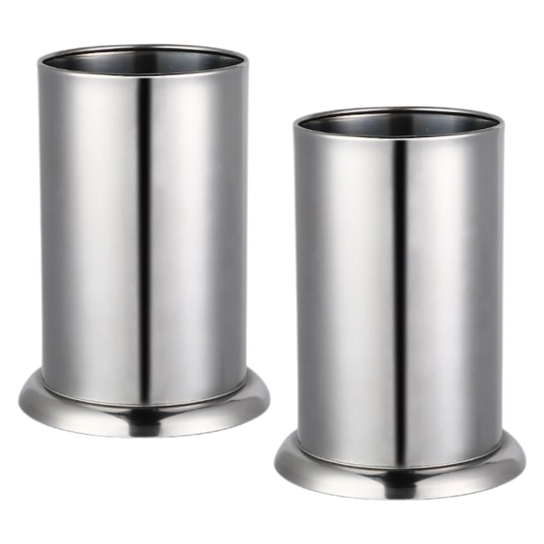 

store88 Подставка для кухонных столовых приборов из нержавеющей стали для и Серебра Держателя, Палочек для еды, Ложек, Посуды, (Набор 4)