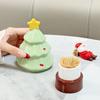 Porta-Palitos Árvore de Natal Fofa Cerâmica Caixa de Fio Dental Ornamento de Mesa Decoração de Natal