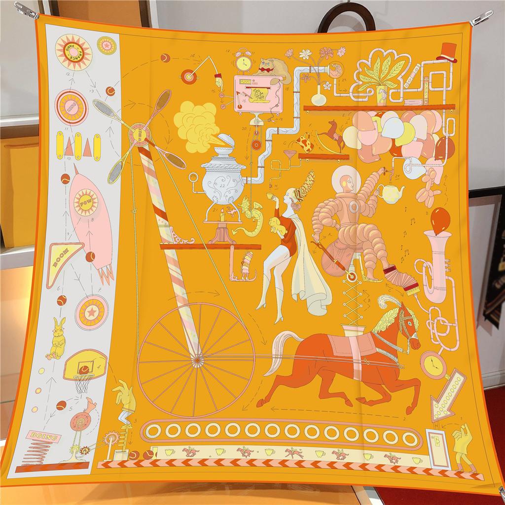 New Summer Air-conditioned Room Warm Square Scarf French Fashion Women's Shawl Gift Fashion Trend Headscarf