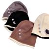 Heart Button Knitted Beanies Cap Curl Brim Pullover Hats Retro Y2k Baggy Cap  Women