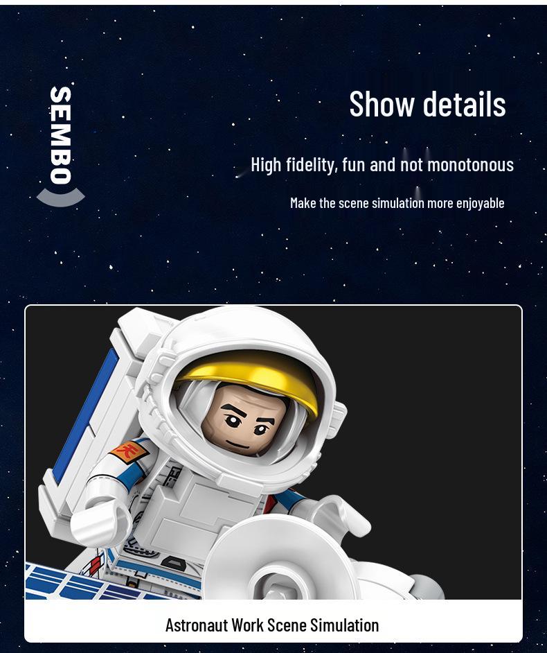 ShengBao 203018 China Space Station Assembly Model Building Blocks Toy