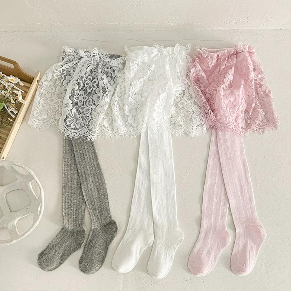 

with Skirt Lace Tights Children Leggings Korean Pantyhose Kids M сірий