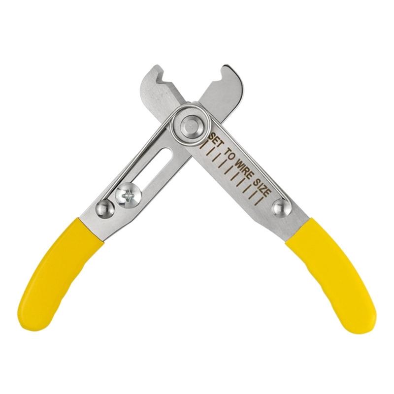 

Wire Stripper And Chain Cutter Tool Stainless Steel Construction Nonslip Grip For Precise 0.5-4mm Stripping 1