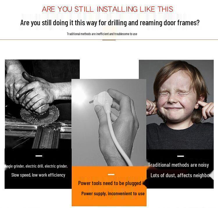 Fingerprint Lock Hole Expander - Anti-theft Installation Tool, Sheet Metal Door Reaming, Locksmith Manual Tool