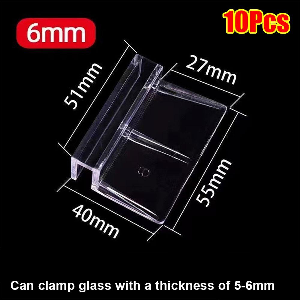 10Pcs New Width 5/6/8/10/12mm Fish Tank Bracket Transparent Acrylic Glass Lid Clip Support Holders Clip Aquarium Accessories