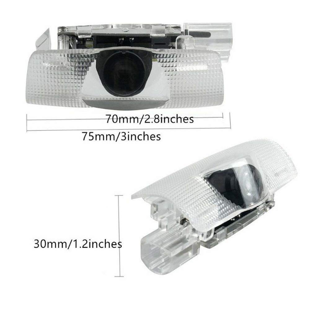 XZFLQ Courtesy Lamp for Toyota Alphard with LED Door ALPHARD LED Courtesy Lamp for Toyota Alphard with Logo 2-Piece (30 Series) Logo, High-Brightness