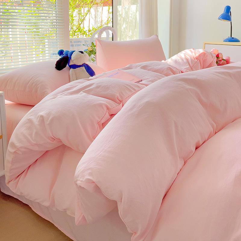2025 All-Season Home Textile Bedding Set: Bed Sheet, Duvet Cover, Quilt Cover for Student Dorms - 3-Piece Set