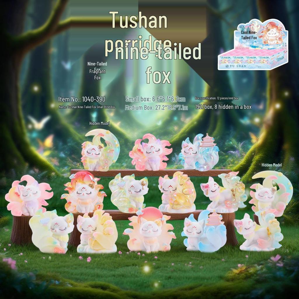 New Little Fox Spirit Luminous Ornament Doll - Ancient Style Trendy Desktop Gift