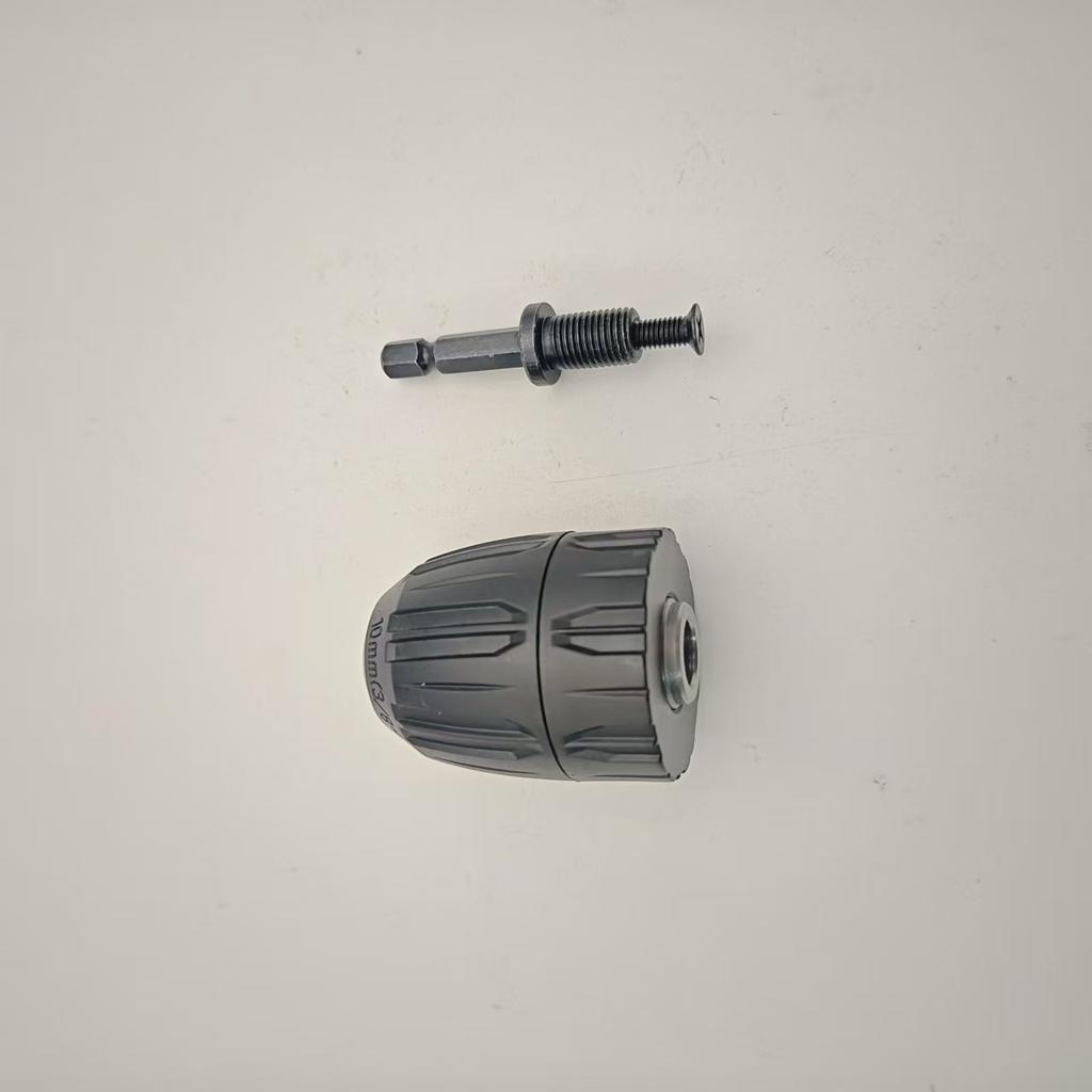 3/ 8inch Keyless Drill Chuck Adapter - Quick Connection, 0.8-10mm Hex Shank, Suitable for Impact Drivers, Non-Electric Metal Converter with 3/8-24Unf