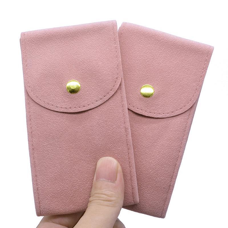 Velvet Watch Protective Pouch Soft Scratch Proof Lining Snap Closure for Travel Outdoor Daily Use