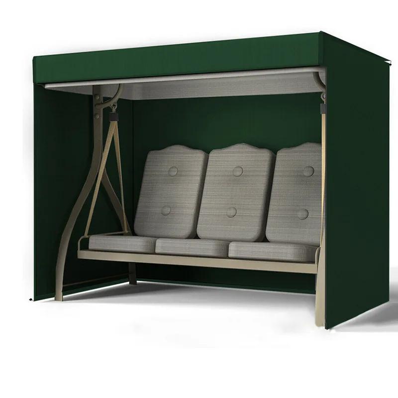 Waterproof 3 Seater Patio Swing Chair Sunscreen Cover 420D Oxford Garden Hammock Protective Cover Durable Gardening Accessories