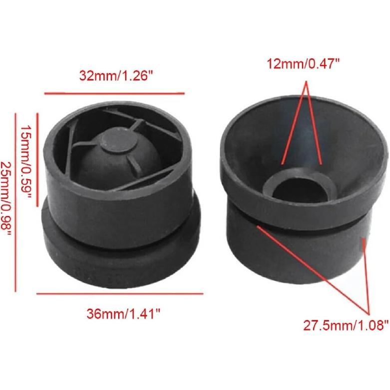 2/4Pcs Car Engine Cover Grommet Buffer Bumper Stop Jounce Bush for VW for Passat B6 2005 2006 2007 2008 2009 2010 06A103226(2PCS)